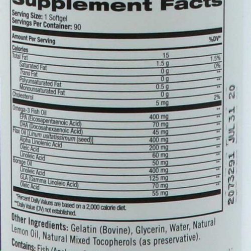 natrol omega 3 6 9 complex 1200 мг в капсулах