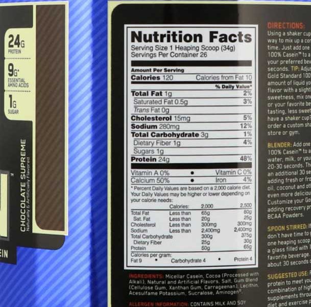 Optimum Nutrition Gold Standard 100% Casein - Chocolate Supreme ...