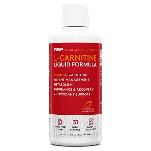 RSP Nutrition L-Carnitine Liquid 3000 mg - Peach Mango - Hercules ...